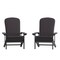 Flash Furniture Gray Adirondack Chairs with Gray Cushions, 2PK 2-JJ-C14501-CSNGY-SLT-GG - alternate 6